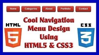 Cool Navigation Menu Design Using HTML5 & CSS3 | Web Design Tutorial