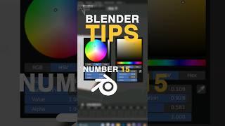 Blender Tips 15 Color Picker ️ #blender #blendertutorial #quicktips