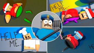 BARRY SANTA SECRET FAMILY NEEDS HELP IN BARRY PRISON ESCAPE ( Scary Obby ) - Roblox Animation