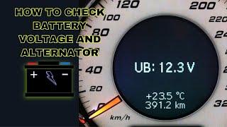 HOW TO CHECK BATTERY VOLTAGE & ALTERNATOR /MERCEDES BENZ  W211