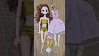 Unboxing & Dressup Beauty Ball Jointed Doll BJD pink Yellow Outfit makeover #daihouse #fashiondoll