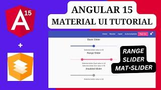 MAT-SLIDER in angular material UI | create range slider in angular| |Angular15 - MaterialUI Tutorial