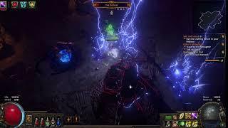 POE act 2 boss , lightning arrow mirage build