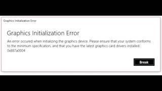 Graphics Initialization Error