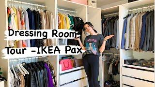 IKEA Pax Closet Tour + Organization Vlog جولة في غرفة الملابس/