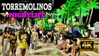 TORREMOLINOS Spain nightlife promenade walk summer 2024 | costa del sol malaga [4k]