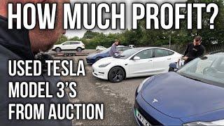 Buying and selling USED Tesla Model 3’s from Auction - how much profit is there?