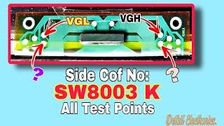 Side Cof Data Sheet ( Sw8003 K) , Panel Side Cof Test Points / Connections.