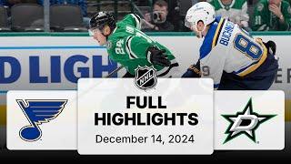 NHL Highlights | Blues vs. Stars - December 14, 2024