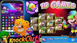 NEW! Knockout/ Color Crystals/ Play 10 Games Match Masters