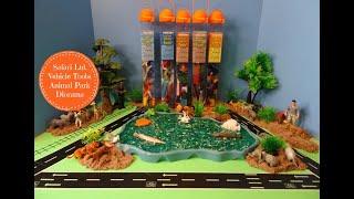 Safari Ltd. Vehicle Toobs Animal Park Diorama - Learn Vehicle & Animal Names