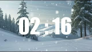 3 Minute Winter Snow Timer with Calm Music For Relaxing