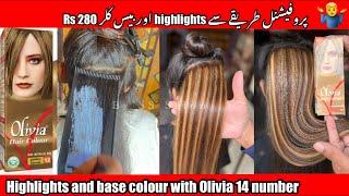 Olivia hair colour Base colour and highlights// Olivia HairColor honest review at home /#highlights