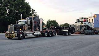 RCS Heavy Haul 2022 Kenworth W900L Hauling Liebherr 776 Dozer Police Escort