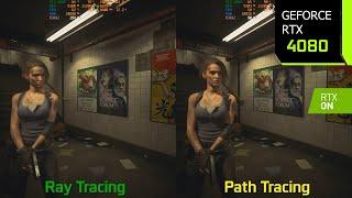 Resident Evil 3 Remake Path Tracing Mod vs Ray Tracing - Graphics/Performance Comparison | RTX 4080