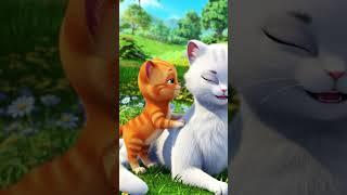 A Devoted Kitten Gently Massages Its Mother with Love #CuteKitten #MotherLove #AnimalBond