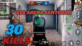 8V8 ARENA SANTORINI | 30 KILLS | BGMI  NEW UPDATE | VIKAS GAMING YT ||