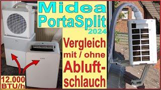 Mobile Klimaanlage - Vergleich zur Midea PortaSplit 2024 - Test & Praxis Handhabung - Prima Klima