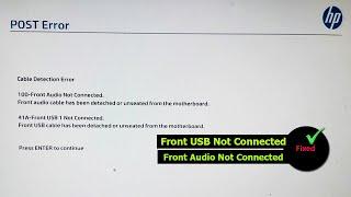 How to Fix Front USB Port | Front Audio Port Not working