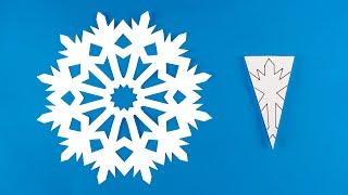 Simple snowflake paper cutting | How to make a snowflake out of paper 