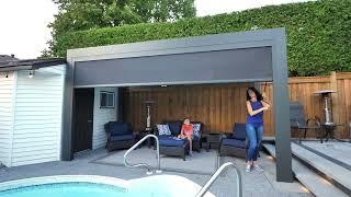 Aluminum Louvered Pergola 16' by 8' and ZIP Screen