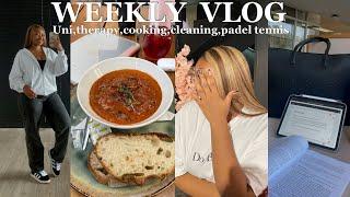 WEEKLY VLOG|  uni,starting therapy & my healing journey,padel tennis,cooking etc.