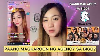 Paano mag apply sa bigo? PAANO MAG KA AGENCY SA BIGO? #bigolive #bigolivephilippines