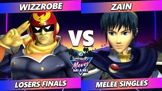 LMM Miami 2024 LOSERS FINALS - Wizzrobe (Captain Falcon) Vs. Zain (Marth) Smash Melee - SSBM