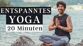 Entspannte 20 Minuten Yoga Routine für jeden Tag (Atemübung & Dehnen für alle Level)