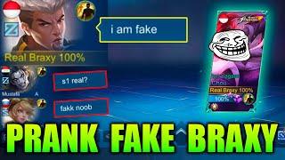 *I AM FAKE BRAXY* PRANK !!! | HARD CARRY TEAM TOXIC - MLBB