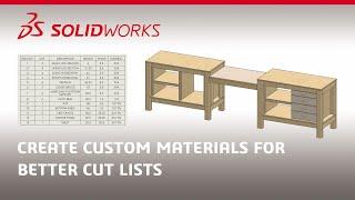 Create Custom Materials For Better Cut Lists