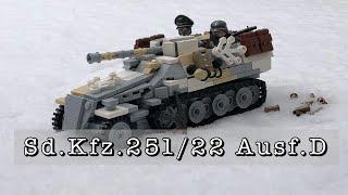 LEGO WW2 Tutorial: Sd.Kfz.251/22 Ausf.D with 7.5cm Pak 40 L48 (Scale:1:37) Building Instructions