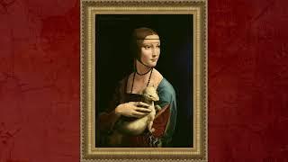 [4K] Lady with an Ermine by Leonardo da Vinci in the Czartoryski Museum with classical music