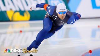 Joey Mantia breaks age records in World Cup speed skating 1500m race in Salt Lake City | NBC Sports