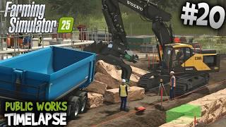 ️ Final Stone Set! Retaining Wall DONE  Volvo EC300E & Mercedes Arocs  FS25