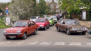 Cars Leaving the Battlesbridge Antiques Centre Breakfast Car Meet April 2023