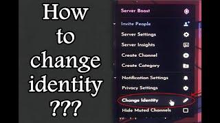 How to change identity in discord ? | Discord Beta