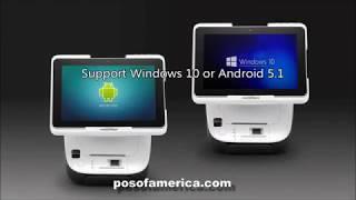 Partner-Tech PAT-120 POS All-in-One, Printer Integrated, Portable POS for Windows