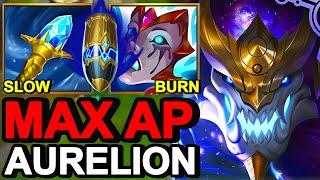 Wild Rift China Aurelion Sol Mid - Late Game Broknen OP Champion - Full AP Super Scale Build Runes