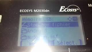 How to scan any paper and send it to a flash disk via the "KYOCERA ECOSYS M2030dn" camera