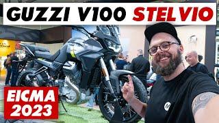 New 2024 Moto Guzzi V100 Stelvio Unveiled! EICMA 2023