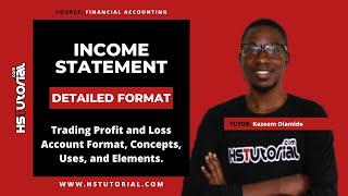 Trading Profit and Loss Account Format - Income Statement