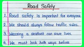 10 lines essay on Road safety in English | 10 lines on Road safety | Road safety essay