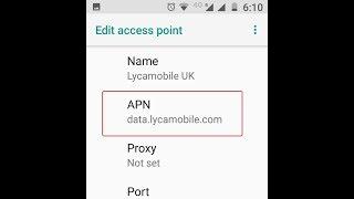 Lycamobile UK Internet APN Settings