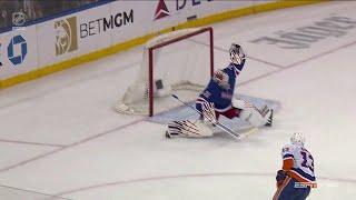 Igor Shesterkin robs Barzal in OT with a beautiful glove save vs Islanders (12 apr 2024)