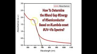 How To Determine the #Band Gap #Energy of #Semiconductor Based on #Lambda onset #UV–Vis Spectra?