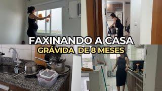 FAXINANDO A CASA GRÁVIDA | QUASE NÃO AGUENTEI 