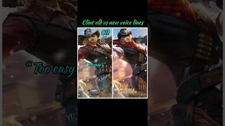 Clint old vs new voice  #mlbb #mobilelegends #clint #clintoldvoice #shorts #foryou #tiktok #fyp