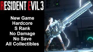 Resident Evil 3 Remake - S-Rank/Hardcore/100%/No Save/No Damage Walkthrough (PC)