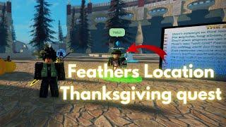 Find The Feathers Location Thanksgiving Quest | Sword Blox Online: Rebirth